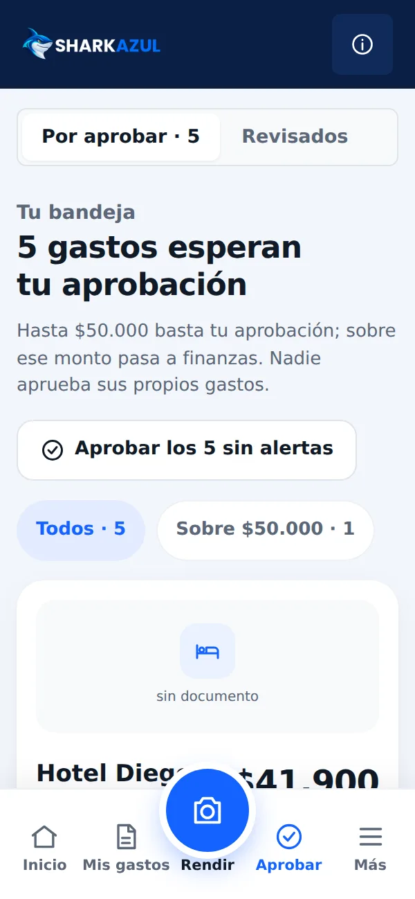 Aprobar gastos desde el celular