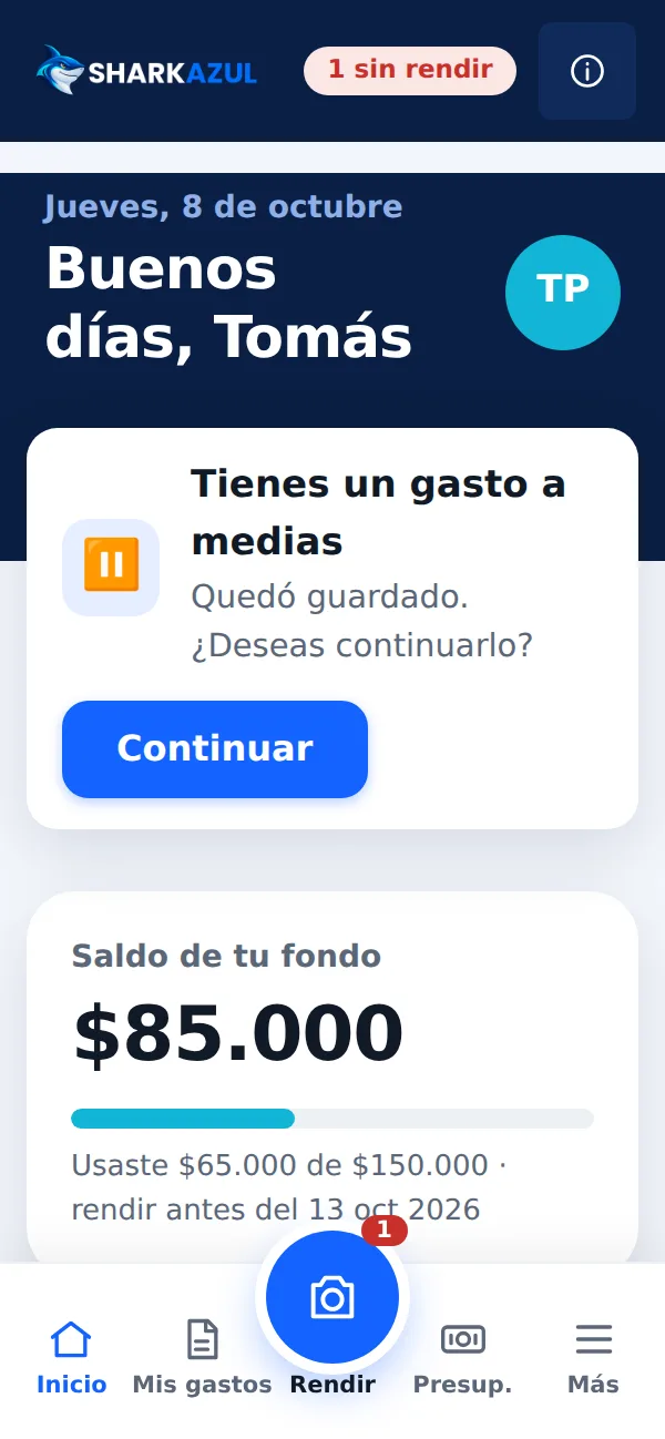 Toque «Rendir»