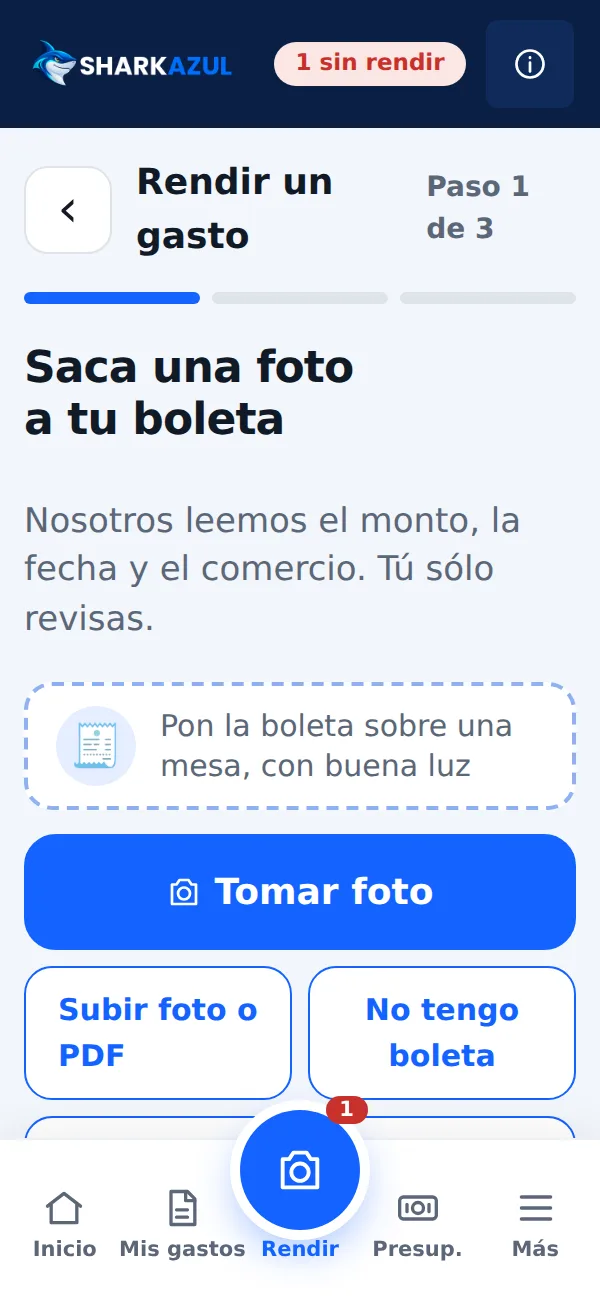 Foto a la boleta