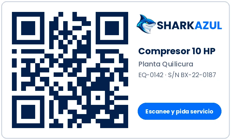 Etiqueta QR de un equipo