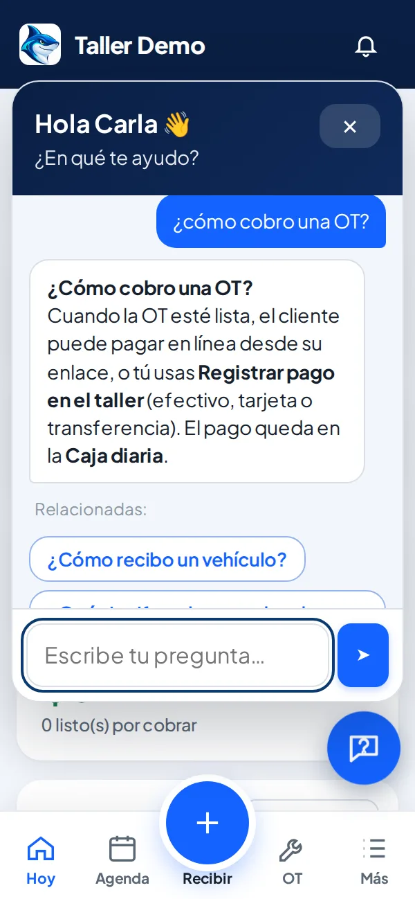 Ayuda dentro de la app