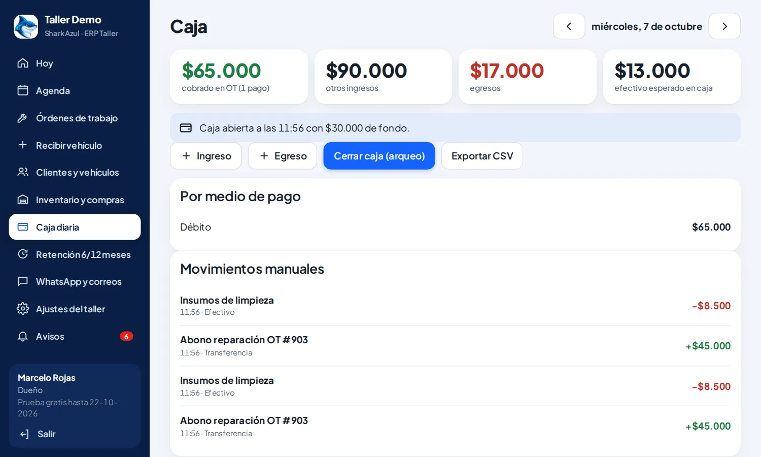 Caja y cobro
